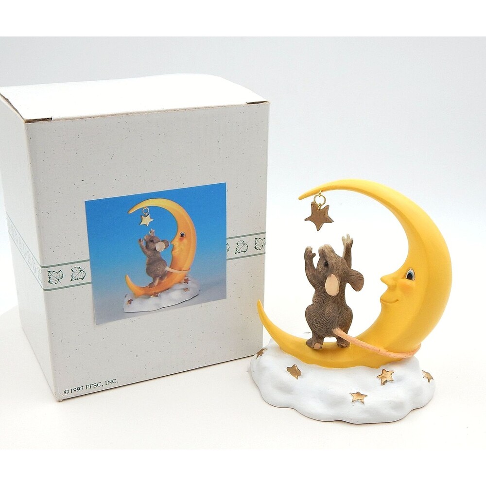 Charming Tails Reach For The Stars Figurine 97-718 Fitz Floyd 1997 Figure